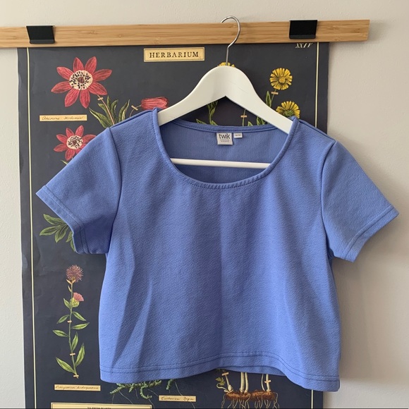 SOLD Blue Twik (Simons) Crop Top - Picture 2 of 3